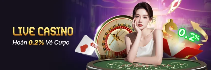 VU88 Thưởng thức Live Casino mỗi ngày, hoàn trả 0.2% không giới hạn cực đã.